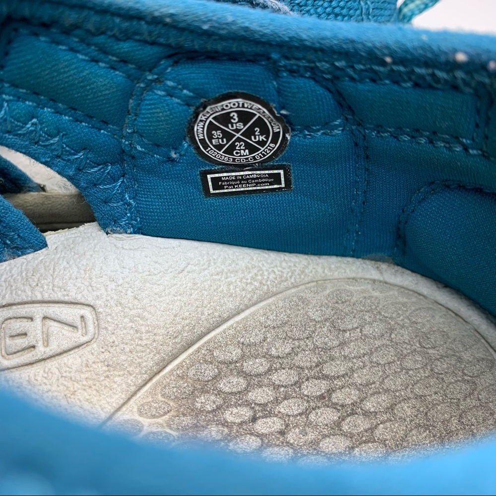 Keen Washable Youth Sandals Teal Blue Size 3 - Picture 11 of 13